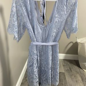 Light blue lace romper
